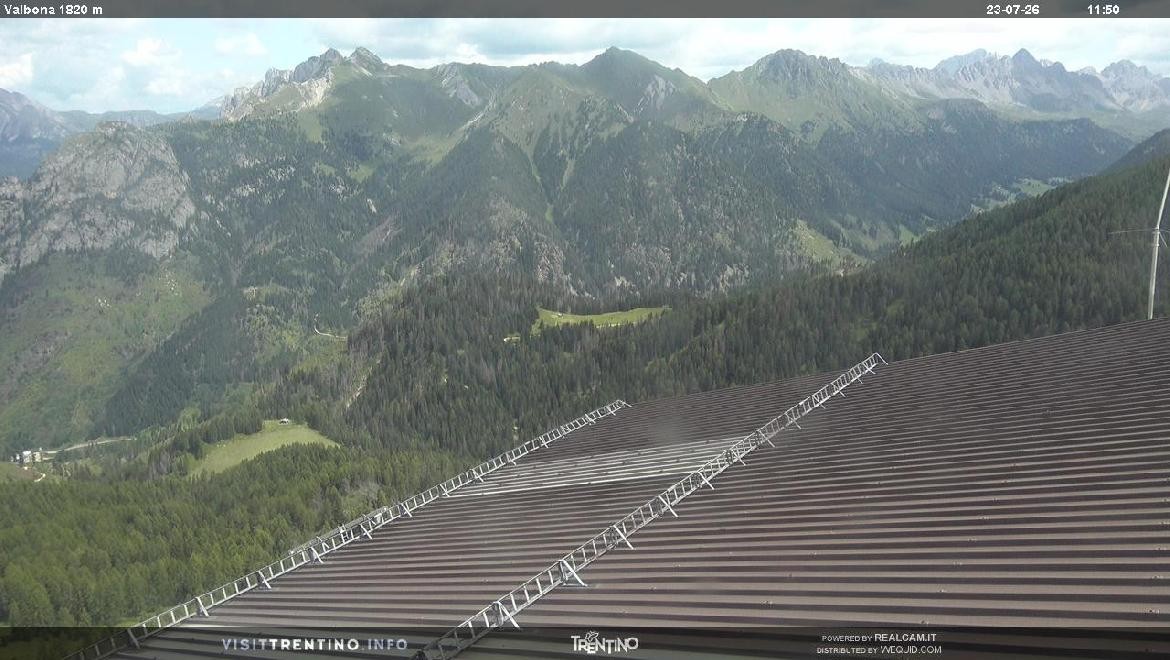 Archiv Foto Webcam Mittelstation Alpe di Lusia, Trentino