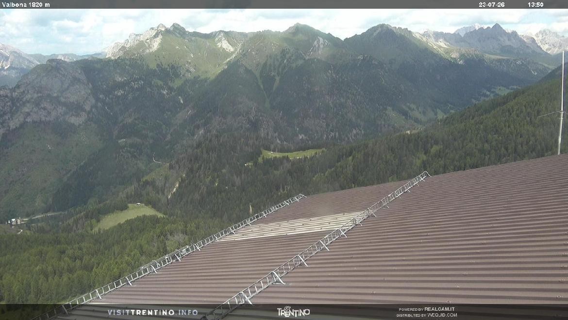 Archiv Foto Webcam Mittelstation Alpe di Lusia, Trentino
