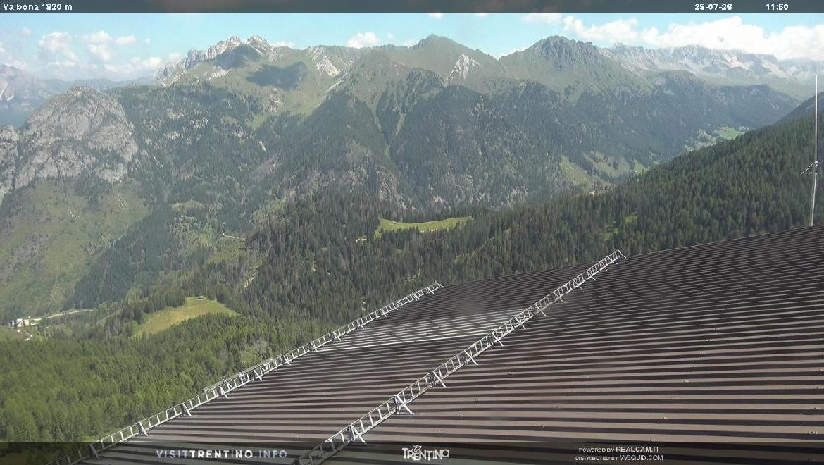 Archiv Foto Webcam Mittelstation Alpe di Lusia, Trentino