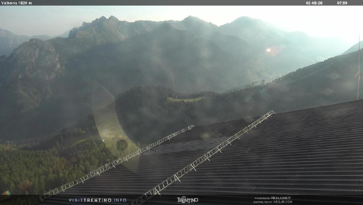 Archiv Foto Webcam Mittelstation Alpe di Lusia, Trentino