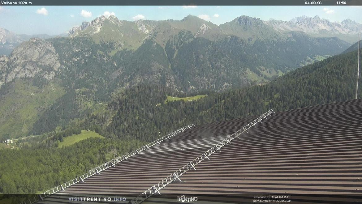 Archiv Foto Webcam Mittelstation Alpe di Lusia, Trentino