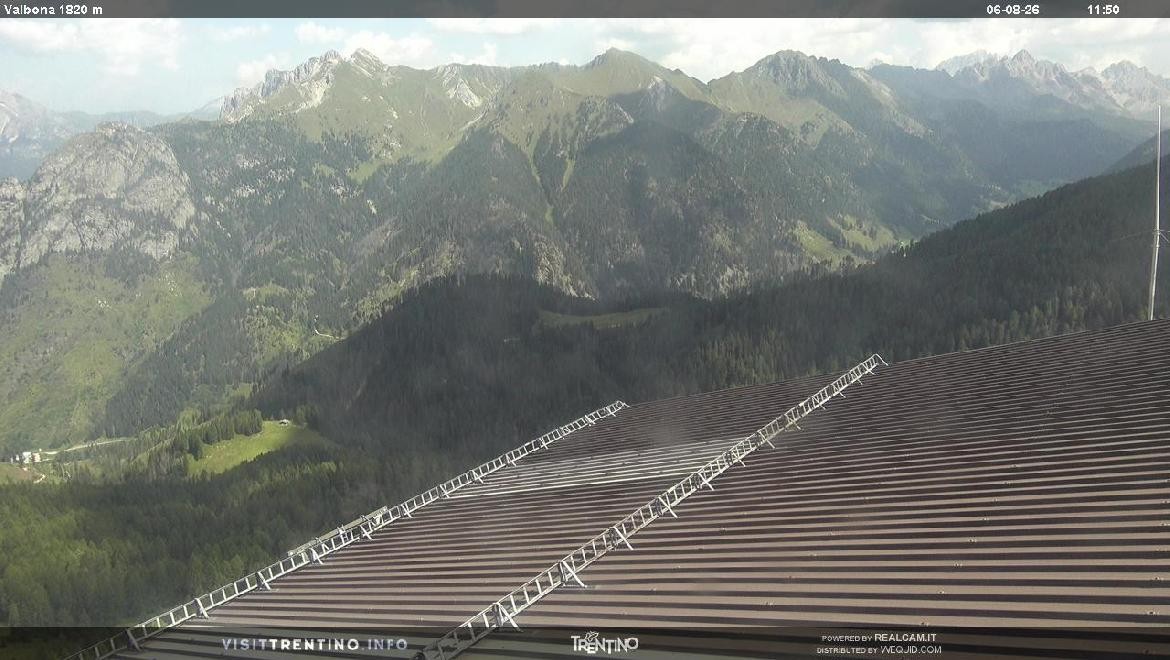 Archiv Foto Webcam Mittelstation Alpe di Lusia, Trentino