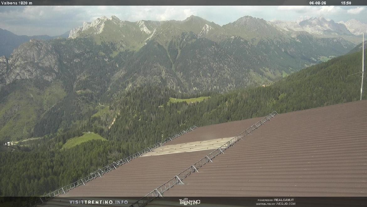 Archiv Foto Webcam Mittelstation Alpe di Lusia, Trentino