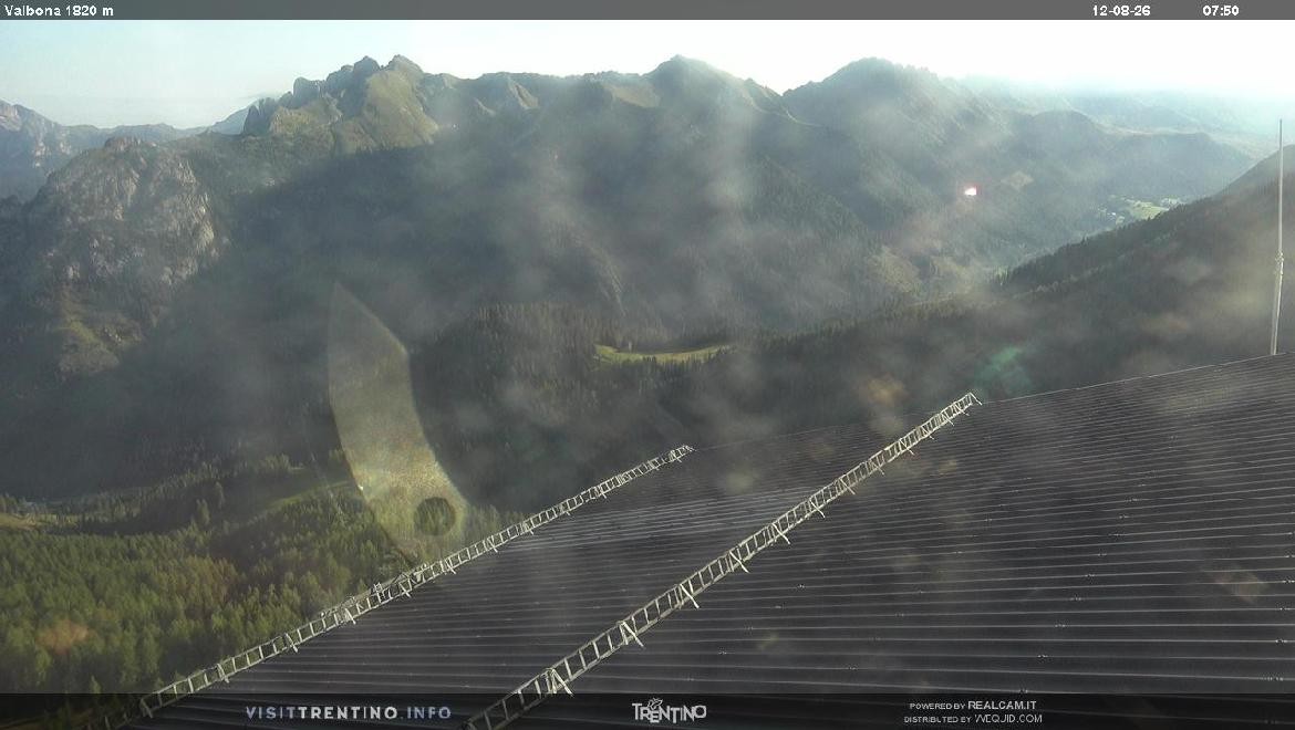 Archiv Foto Webcam Mittelstation Alpe di Lusia, Trentino