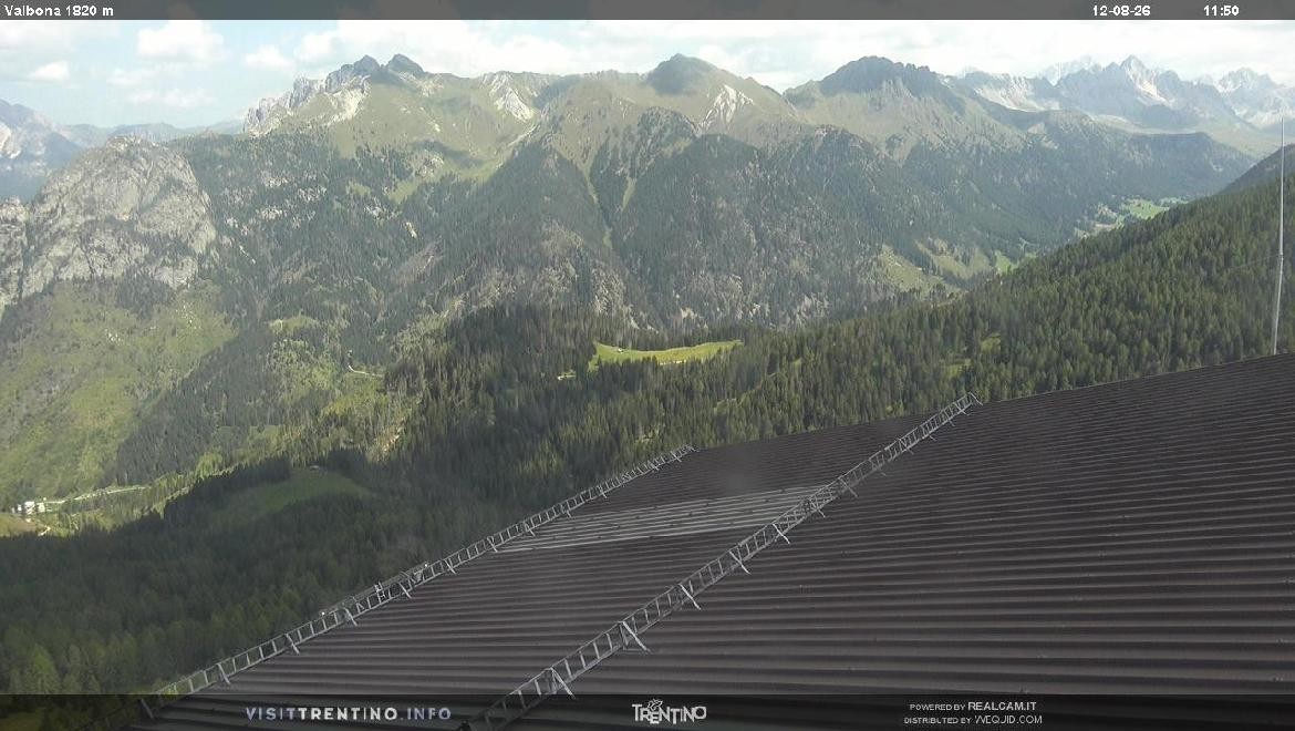 Archiv Foto Webcam Mittelstation Alpe di Lusia, Trentino