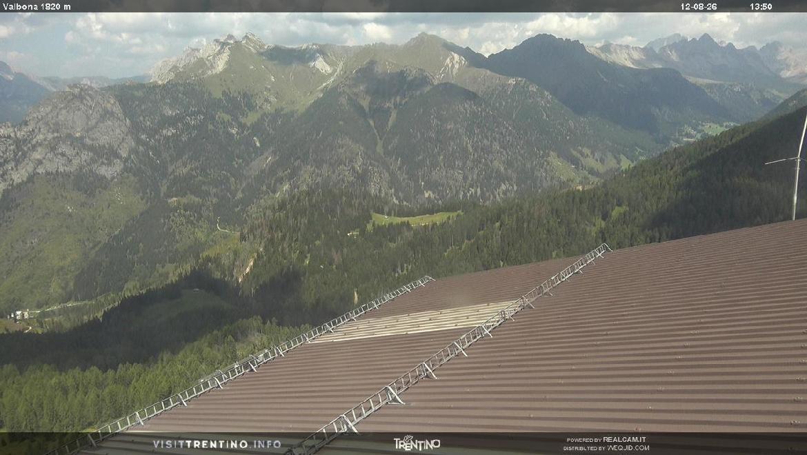 Archiv Foto Webcam Mittelstation Alpe di Lusia, Trentino