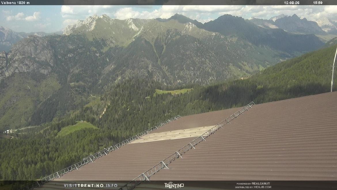 Archiv Foto Webcam Mittelstation Alpe di Lusia, Trentino