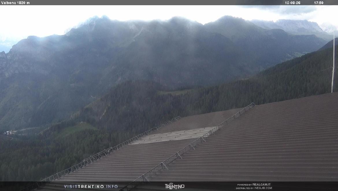 Archiv Foto Webcam Mittelstation Alpe di Lusia, Trentino