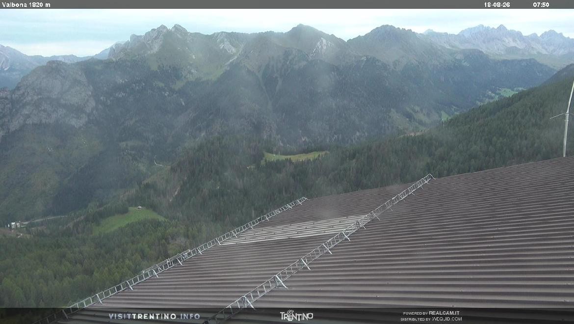 Archiv Foto Webcam Mittelstation Alpe di Lusia, Trentino