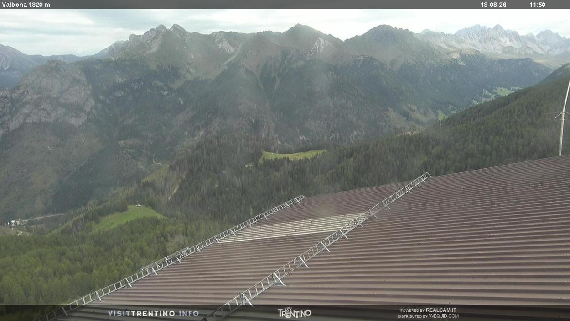 Archiv Foto Webcam Mittelstation Alpe di Lusia, Trentino