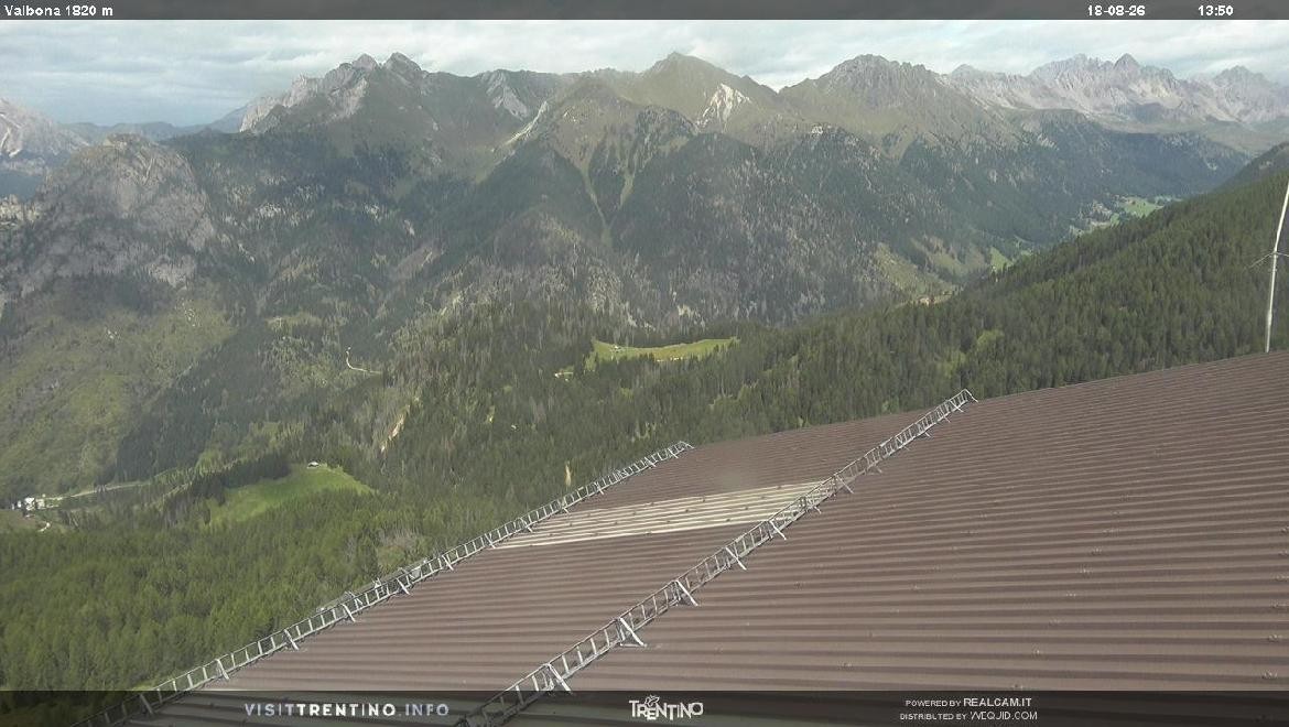 Archiv Foto Webcam Mittelstation Alpe di Lusia, Trentino
