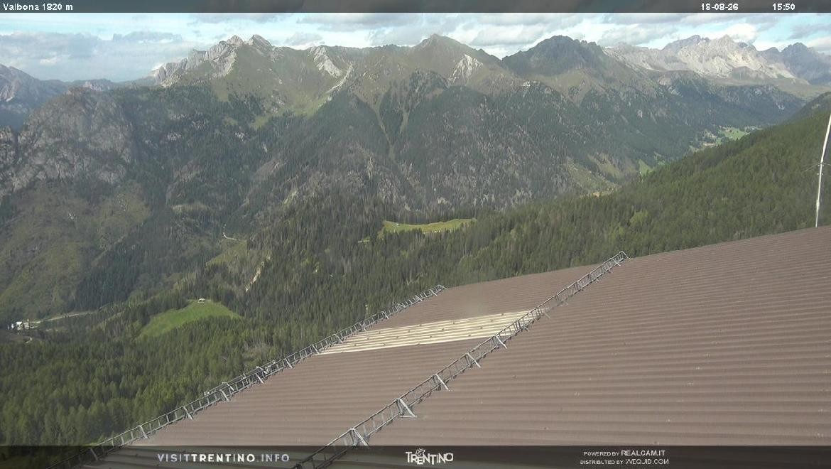Archiv Foto Webcam Mittelstation Alpe di Lusia, Trentino