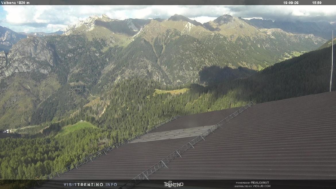 Archiv Foto Webcam Mittelstation Alpe di Lusia, Trentino
