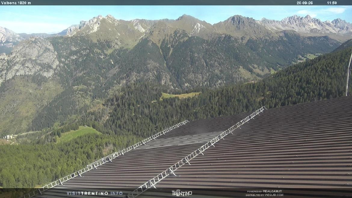 Archiv Foto Webcam Mittelstation Alpe di Lusia, Trentino