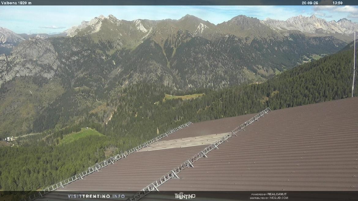 Archiv Foto Webcam Mittelstation Alpe di Lusia, Trentino