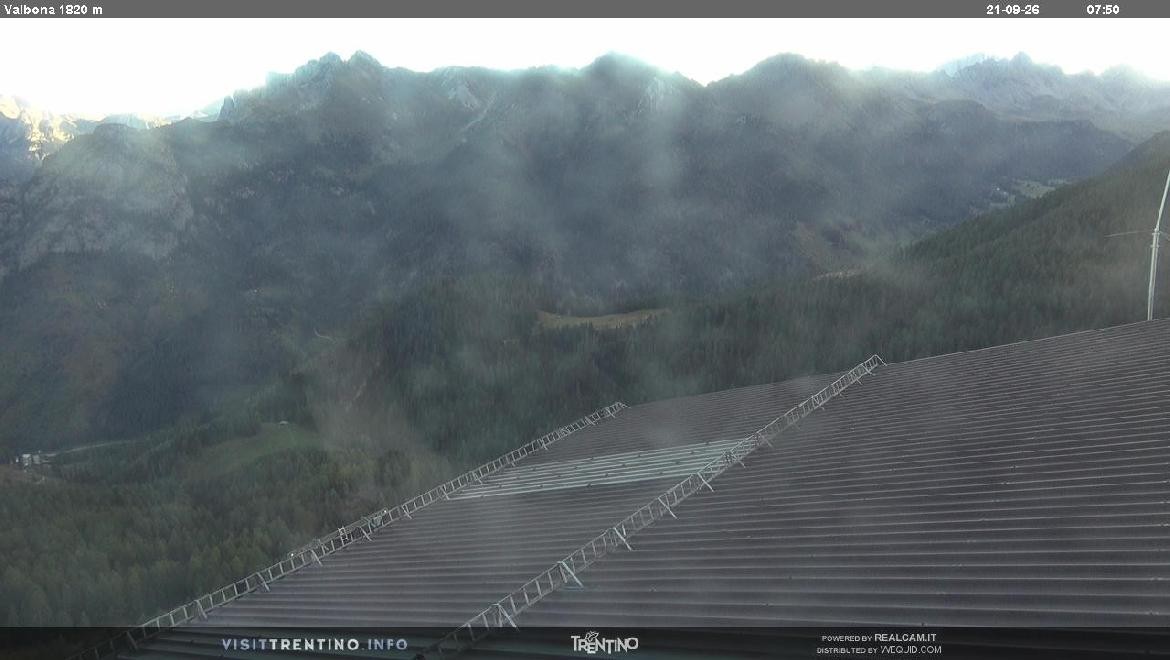 Archiv Foto Webcam Mittelstation Alpe di Lusia, Trentino