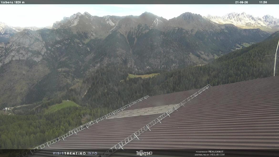 Archiv Foto Webcam Mittelstation Alpe di Lusia, Trentino