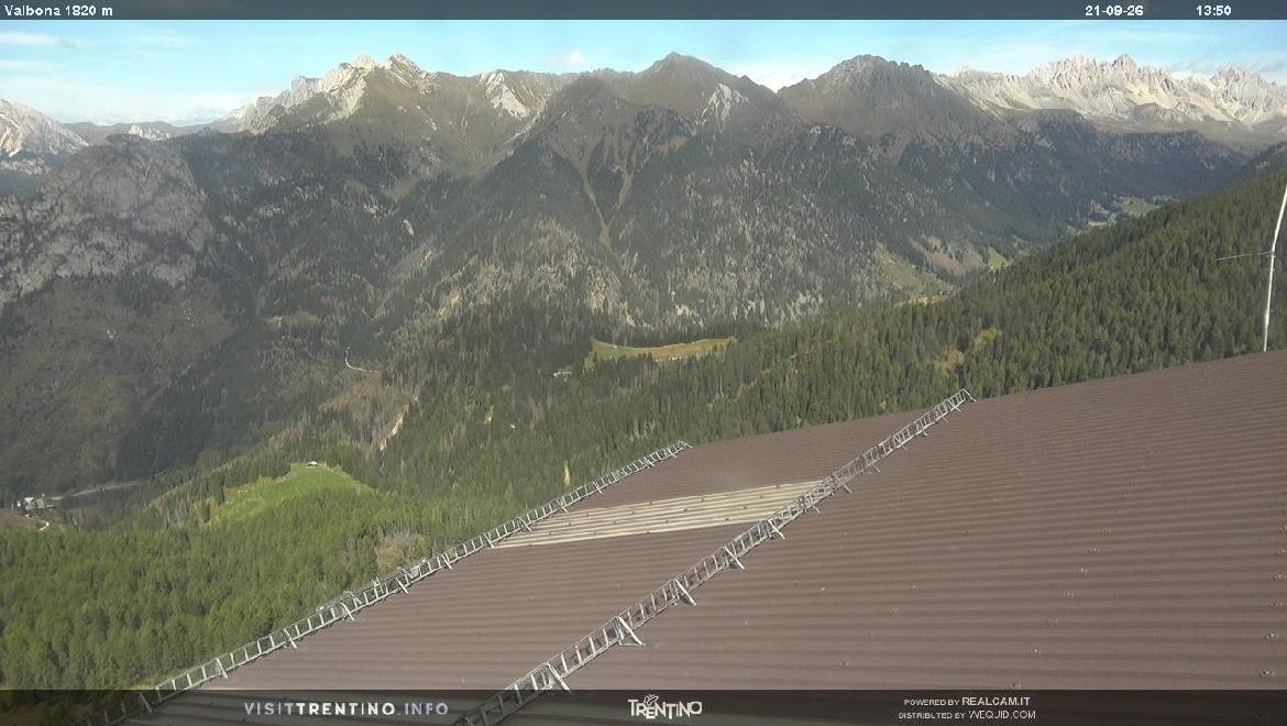 Archiv Foto Webcam Mittelstation Alpe di Lusia, Trentino