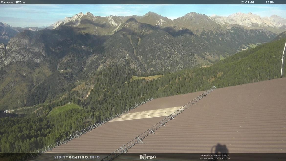 Archiv Foto Webcam Mittelstation Alpe di Lusia, Trentino