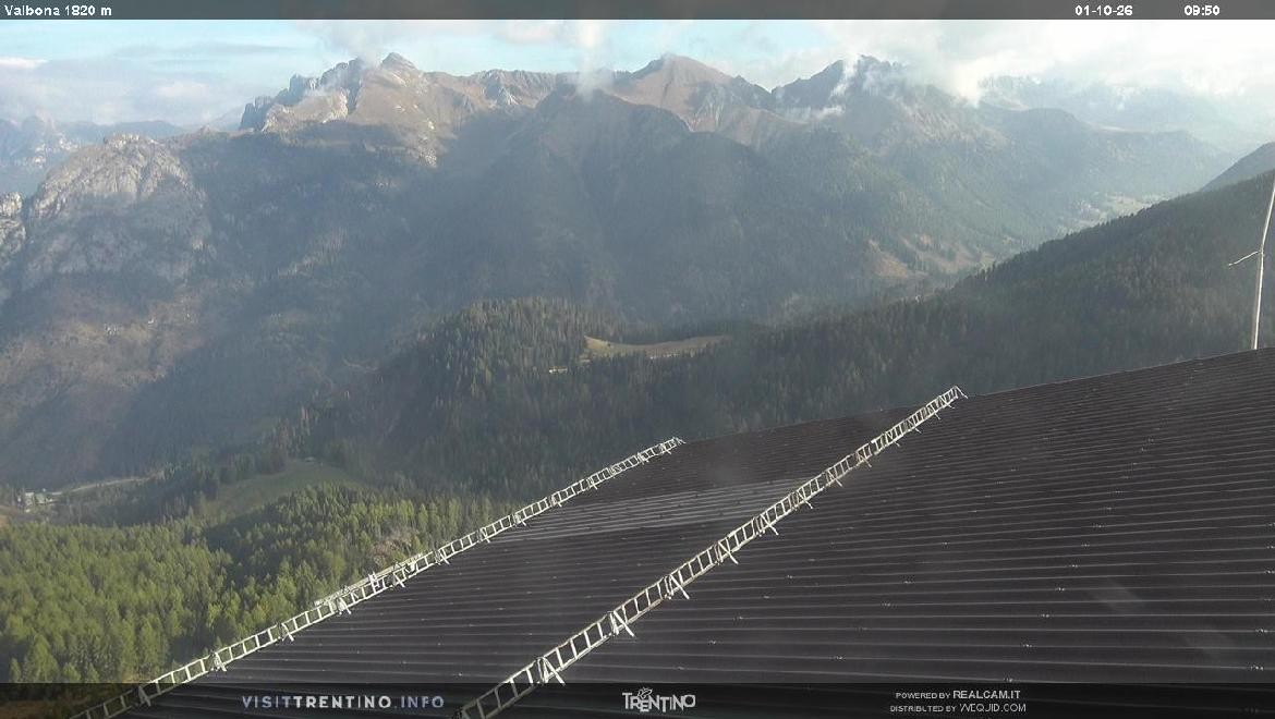 Archiv Foto Webcam Mittelstation Alpe di Lusia, Trentino