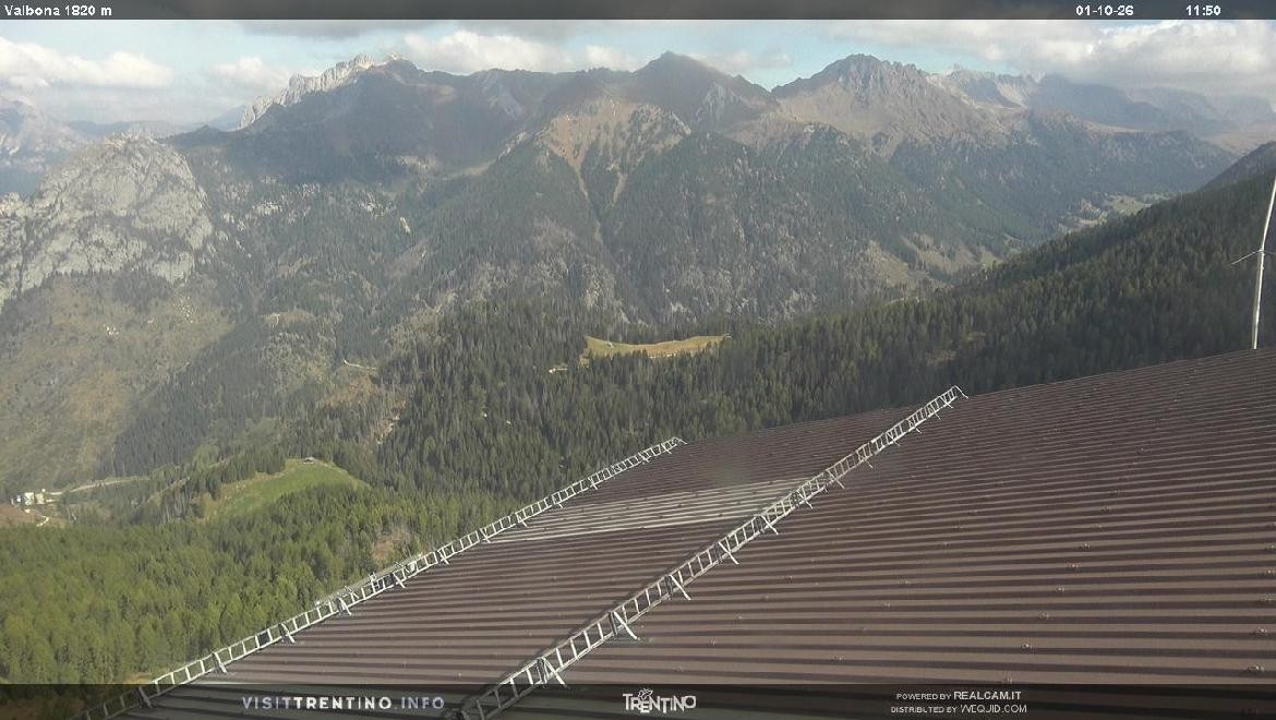 Archiv Foto Webcam Mittelstation Alpe di Lusia, Trentino