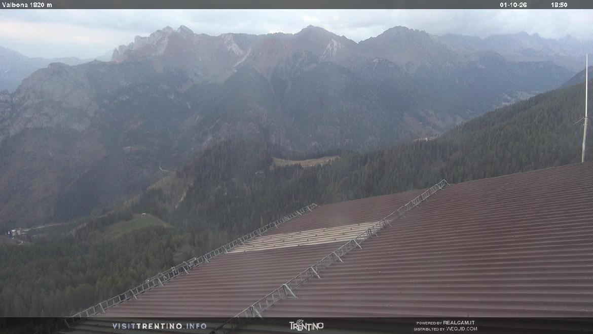 Archiv Foto Webcam Mittelstation Alpe di Lusia, Trentino