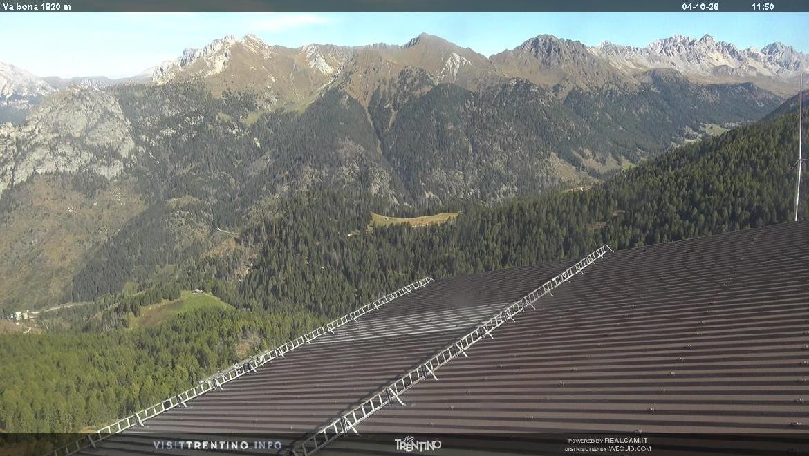 Archiv Foto Webcam Mittelstation Alpe di Lusia, Trentino