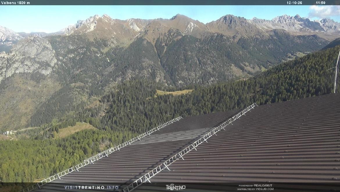 Archiv Foto Webcam Mittelstation Alpe di Lusia, Trentino