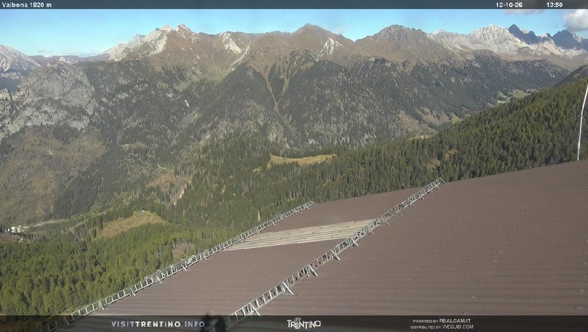 Archiv Foto Webcam Mittelstation Alpe di Lusia, Trentino