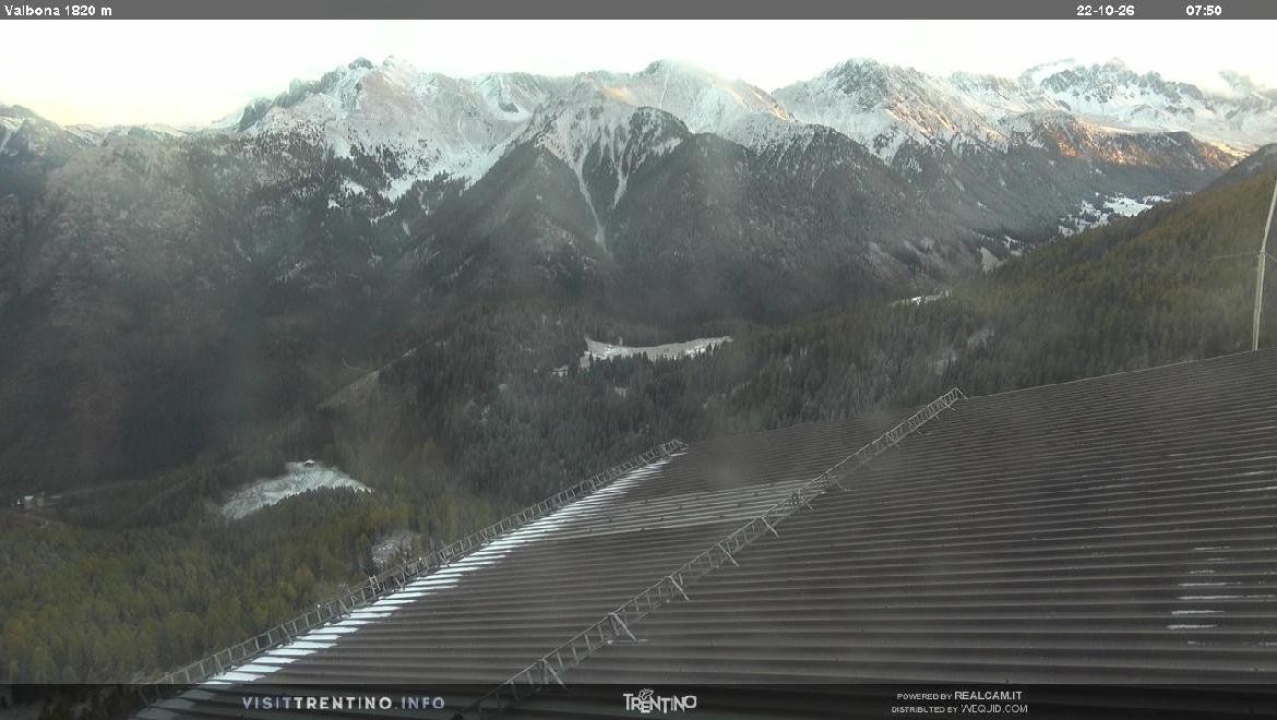 Archiv Foto Webcam Mittelstation Alpe di Lusia, Trentino