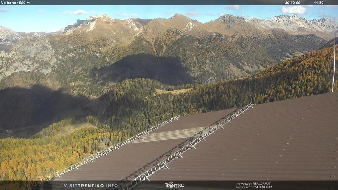 Archiv Foto Webcam Mittelstation Alpe di Lusia, Trentino