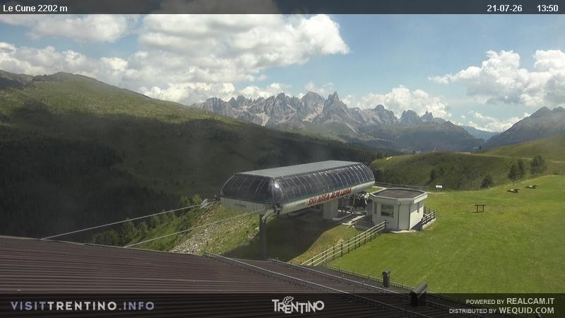 Archiv Foto Webcam Le Cune, Moena Trentino