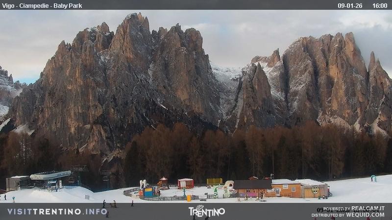 Archived image Webcam Kids Park - Val di Fassa