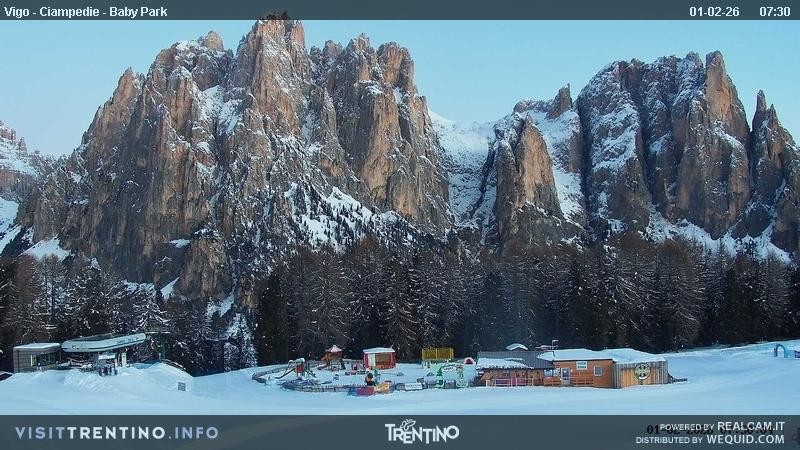 Archived image Webcam Kids Park - Val di Fassa