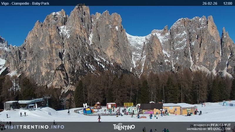 Archived image Webcam Kids Park - Val di Fassa