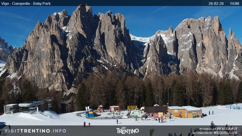Archived image Webcam Kids Park - Val di Fassa