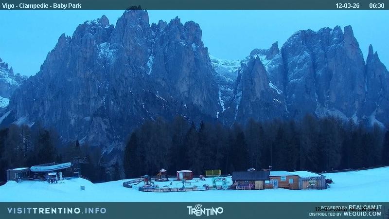 Archived image Webcam Kids Park - Val di Fassa
