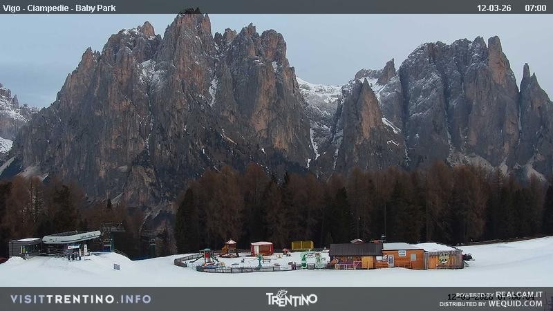 Archived image Webcam Kids Park - Val di Fassa