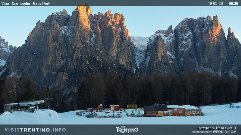 Archived image Webcam Kids Park - Val di Fassa