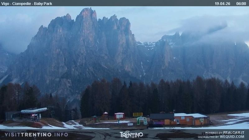 Archived image Webcam Kids Park - Val di Fassa