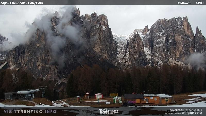 Archived image Webcam Kids Park - Val di Fassa
