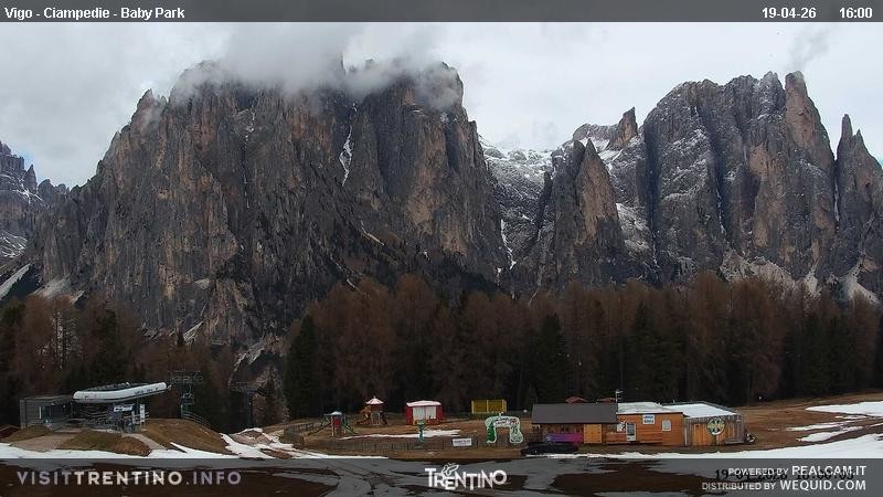 Archived image Webcam Kids Park - Val di Fassa