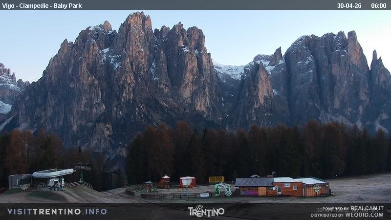 Archived image Webcam Kids Park - Val di Fassa