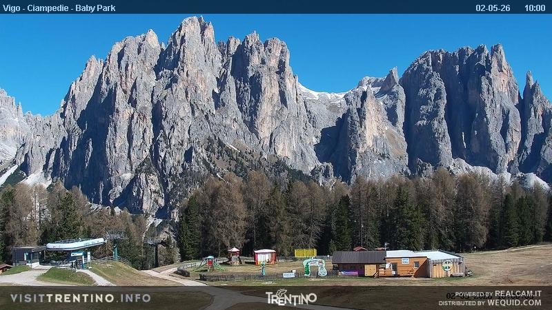 Archived image Webcam Kids Park - Val di Fassa