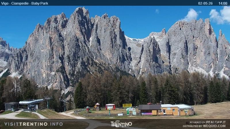 Archived image Webcam Kids Park - Val di Fassa