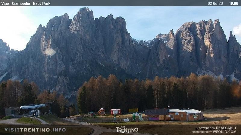 Archived image Webcam Kids Park - Val di Fassa