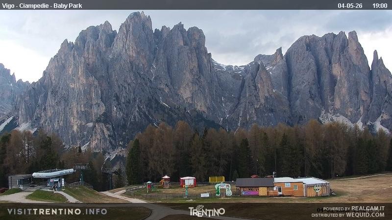 Archived image Webcam Kids Park - Val di Fassa