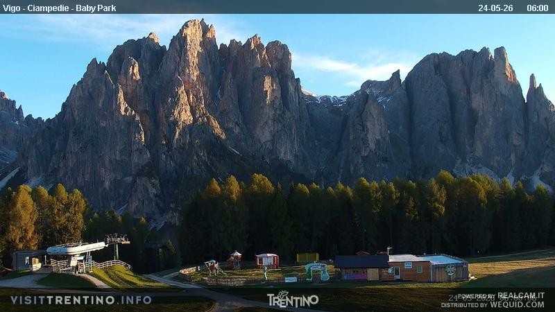 Archived image Webcam Kids Park - Val di Fassa