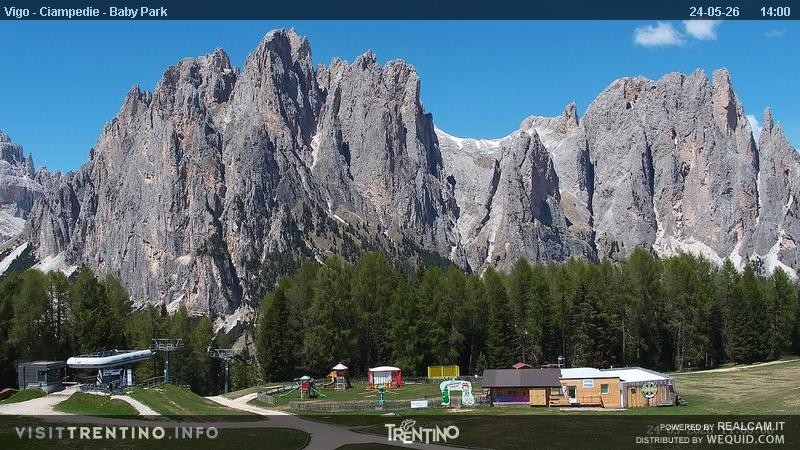 Archived image Webcam Kids Park - Val di Fassa