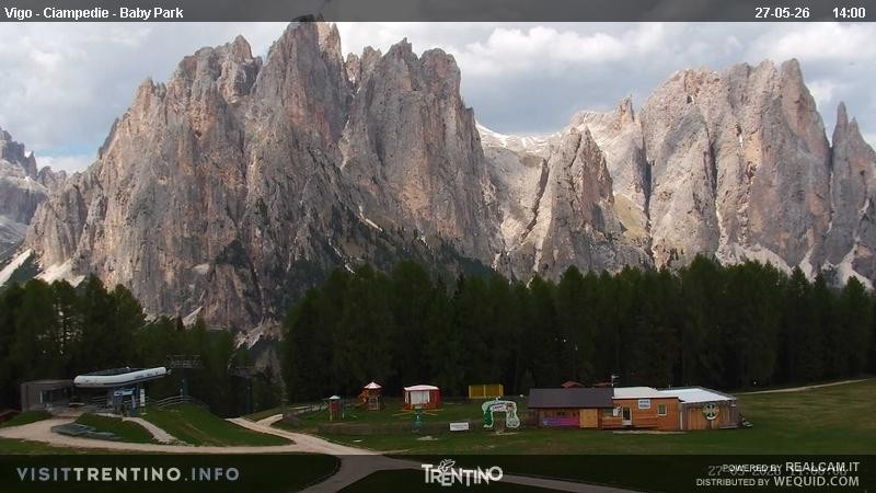 Archived image Webcam Kids Park - Val di Fassa
